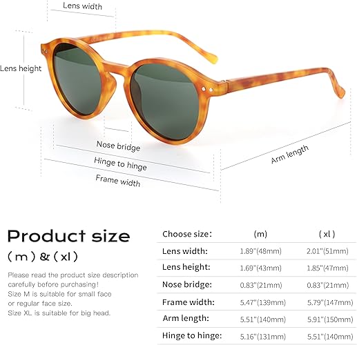 ZENOTTIC Multi-Style Polarized Sunglasses - Round Style