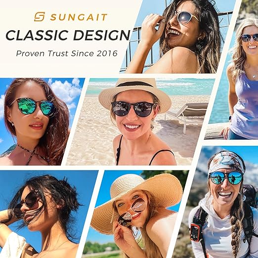 SUNGAIT Vintage Designer Sunglasses - Vintage Style